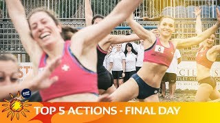 Top 5 Actions  Final Day  EHF Beach Handball Champions Cup 2018 [upl. by Espy]