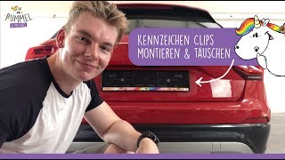 KFZKennzeichenhalter Clips montieren amp tauschen 🚗 I Pummel amp Friends [upl. by Pickford]