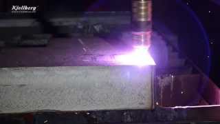 HiFocus 600i neo – Cutting 120 mm stainless steel  Edelstahl I Kjellberg [upl. by Aniroc]