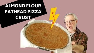 HOW TO MAKE KETO FATHEAD PIZZA CRUST w ALMOND FLOUR EASY LCHF PALEO [upl. by Seline]