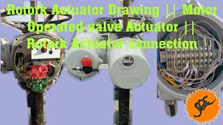 Rotork Actuator Drawing  Motor Operated valve Actuator  Rotork Actuator connection [upl. by Asteria]