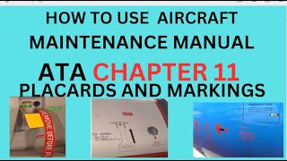 How TO USE Aircraft Maintenance Manual ATA Chapter 11 [upl. by Ros148]