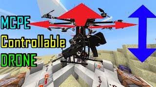 Controllable weaponized drone in Minecraft PE command blocks creation Download [upl. by Trevlac]