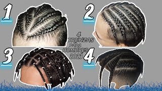 4 trenzas para hombres 2023  4 Braids For Men 2023 [upl. by Beichner]