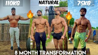 8 Month Natural Transformation 💪 Weight Loss Diet Plan  110 Kg To 75 Kg  Vipin Yadav [upl. by Lareine]