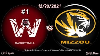 1 South Carolina Gamecock Womens Basketball vs Missouri Tigers WBB  Full Game  12302021 [upl. by Wampler]