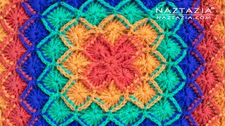 HOW to BAVARIAN CROCHET SQUARE Stitch Pattern Tutorial [upl. by Annah]