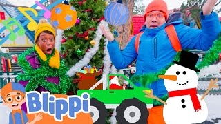 Deck the Halls with Blippi and Meekah  Classic Holiday Nursery Rhymes for the Family [upl. by Zetnauq978]