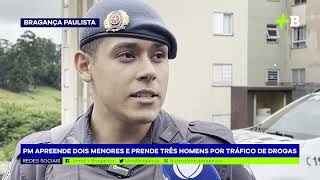 PM apreende dois menores e prende três homens por tráfico de drogas [upl. by Higbee81]