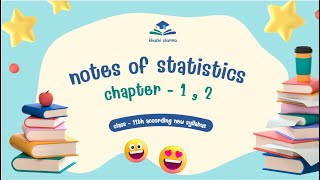 Statistics notes of class  11th  chapter no 1  2 [upl. by Pega]