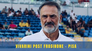 COPPA ITALIA 2425  LE PAROLE DI MISTER VIVARINI NEL POST GARA DI FROSINONE  PISA [upl. by Cob]