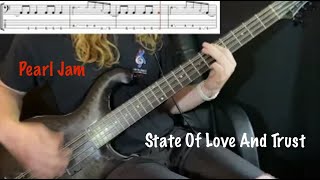 State Of Love And Trust  Pearl Jam 12 String Bass Cover  Tab [upl. by Yssirhc]