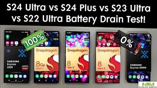 S24 Ultra vs S24 Plus vs S22 Ultra vs S23 Ultra Battery Drain Test [upl. by Aicrag]