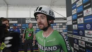 Ben Healy  Interview at the finish  World Championships Road Race Zürich 2024 [upl. by Zipah]