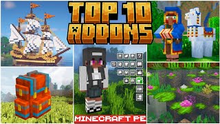 🥇TOP 10 ADDONS for BEDROCK  MINECRAFT PE 121 addons [upl. by Ettegdirb]