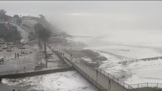 High surf in Stinson Santa Cruz and Pacifica [upl. by Idnil]