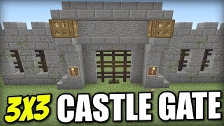 Minecraft Bedrock  3x3 CASTLE GATE 🚪 Tutorial 🚪 PS4  MCPE  Xbox  Windows  Switch [upl. by Samira]