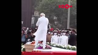 PM Narendra Modi at Lata Mangeshkars funeral  shorts latamangeshkar [upl. by Adnohser]