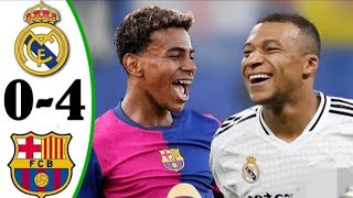 Real Madrid Vs FC Barcelona 04 El Clasico Full highlights Match [upl. by Angelle]