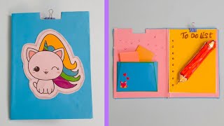 DIY stationary ideas how to make binder folder notebook back to schoolnotebook folder [upl. by Albina333]