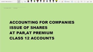 Issue of Shares 1 Class 12 Accounts [upl. by Muncey627]