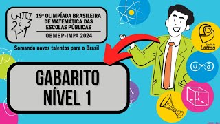 GABARITO OBMEP 2024 NÍVEL 1  CORREÇÃO DE TODAS AS QUESTÕES  6º E 7º ANOS ENSINO FUNDAMENTAL [upl. by Mehcanem618]