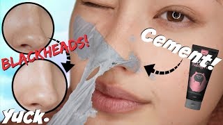 CEMENT BLACKHEAD PEELOFF MASK  Finally Something That Works [upl. by Hendel]