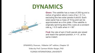 DYNAMICS Example 1948 Conservation of angular momentum [upl. by Aihsek658]