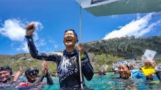 HANAKO HIROSE WORLD RECORD 103m CWT dive [upl. by Brynne478]