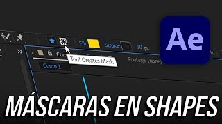 Crear máscaras en capas de forma o shapes  After Effects Tutorial [upl. by Ranie]