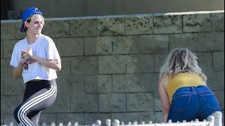 VIDEO Kristen Stewart Playing Ball at LA Park  August 9 2019  8919 [upl. by Obidiah]