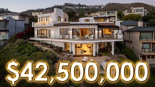 INSIDE A 42500000 MEDITERRANEAN OCEANFRONT LAGUNA BEACH ESTATE [upl. by Sidnee957]