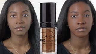 Foundation Hunt 14 LA Girl Pro Coverage Illuminating Foundation Rich Cocoa [upl. by Snapp]