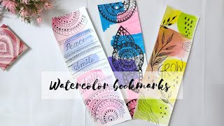 watercolor bookmarks ideas  bookmark painting diy youtube craft [upl. by Nodnelg]