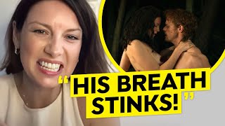 Outlander Star REVEALS What It Was Like To Kiss Sam Heughan [upl. by Lamee]