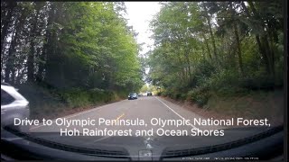 Drive to Olympic Peninsula Olympic National Park Hoh Rainforest Hall of Mosses Ocean Shores [upl. by Nirraj]