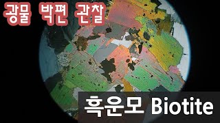 광물 흑운모 박편 관찰하기 Biotite in thin section [upl. by Adiaroz606]