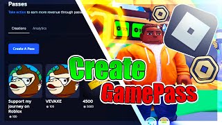 Create a FREE Game Pass and Start Earning Robux [upl. by Ingrim]