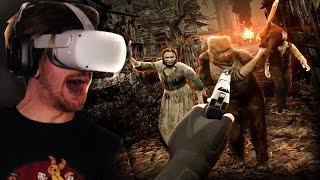 RESIDENT EVIL 4 IN VR I AM TERRIFIED  Resident Evil 4 VR [upl. by Sluiter]