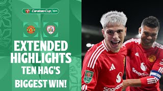 TEN HAGS BIGGEST WIN  Manchester United v Barnsley extended highlights [upl. by Attenaj]