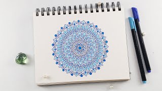 How to draw Mandala Art for beginners  Easy Colorful Mandala  DoodleZentangle drawing [upl. by Roper]