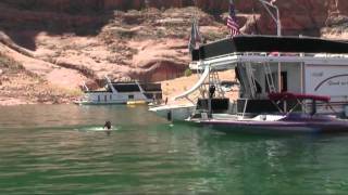 Winlass Anchoring  Antelope Point Marina [upl. by Nanaek]