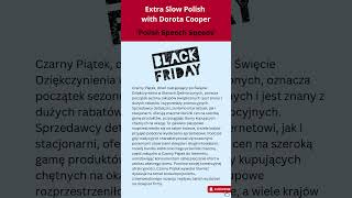 ‘Polish Speech Speeds’ Black Friday  Czarny Piątek [upl. by Eruot]