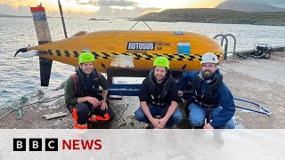 UK submarine ‘Boaty McBoatface’ returns to shore after deep ocean expedition  BBC News [upl. by Noied]