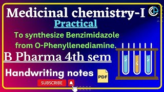 Synthesis of BenzimidazoleMedicinal chemistry1B Pharm 4th SemExperiment no01 csvtu medichem [upl. by Issej]