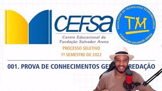 FACULDADE DE TECNOLOGIA TERMOMECÂNICA  PROCESSO SELETIVO CEFSA 2022  1º SEMESTRE [upl. by Pickett27]