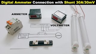 Digital DC AMMETER amp VOLTMETER Connection With 30A60mV Shunt TheElectricalGuy [upl. by Donnenfeld316]