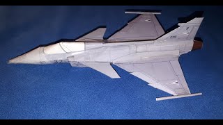 Jas39 Gripen flyable paper model [upl. by Sabec]