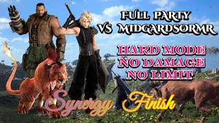 FFVII Rebirth Cloud Barret amp Red XIII Vs Midgardsormr No Damage No Limit Synergy Hard Mode [upl. by Etterraj801]