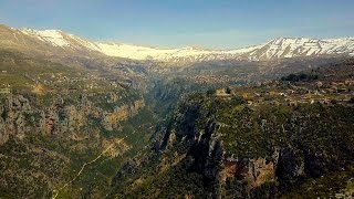 Lebanon  Qadisha Valley  the most beautiful place in the world 4K drone footage [upl. by Gomer]